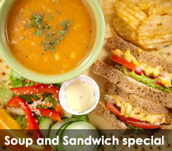 Fezziwig's Cafe-Bakery Kelowna Soup and Sandwich Special